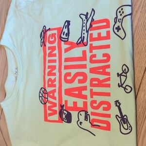 Warning Easily Distracted long sleeve T-shirt